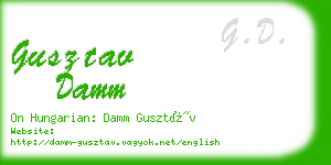 gusztav damm business card